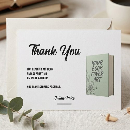 Author Thank You Card for Book Readers