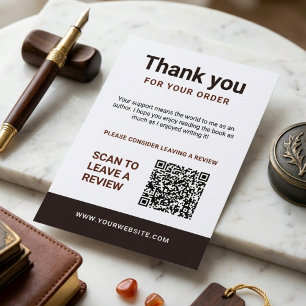 Author Thank You Insert Card Book Review Request