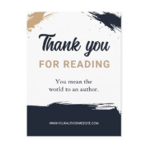 Author Thank you Reader Appreciation Insert Book