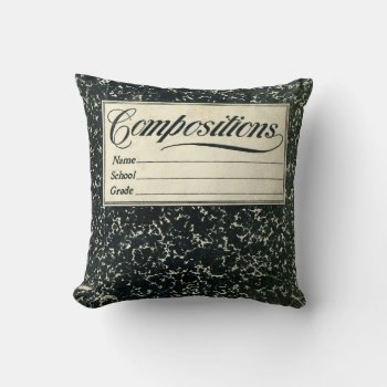 Author  Vintage Composition Writers Throw Pillow by camcguire at Zazzle
