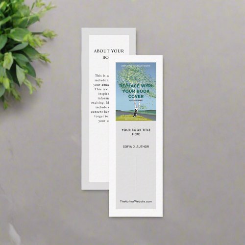Author Writer Book Launch Promotional Bookmark Mini Business Card