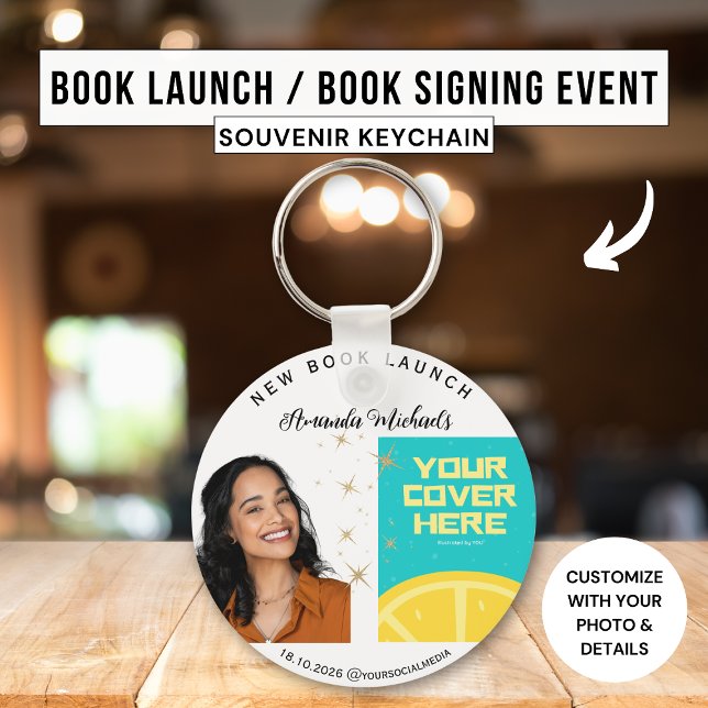Author Writer Book Launch Signing Meeting Keepsake Keychain (Creator Uploaded)