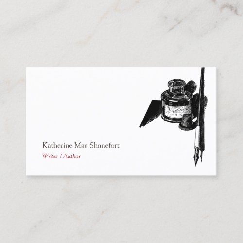 Author Writer Calligrapher Business Card