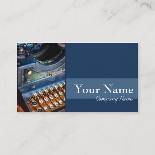 Customizable Author, Writer, or Editor Antique Typewritter Business Cards