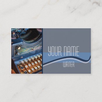 Author  Writer  Or Editor Antique Typewritter Business Card by Simply_Paper at Zazzle