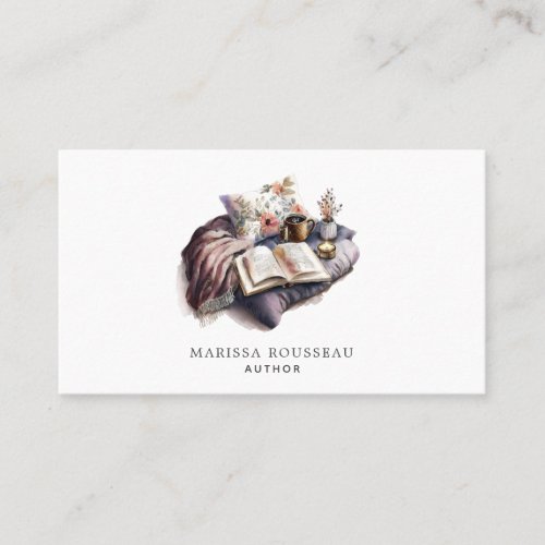 Author Writer Watercolor Business Card