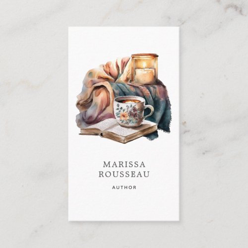 Author Writer Watercolor Business Card