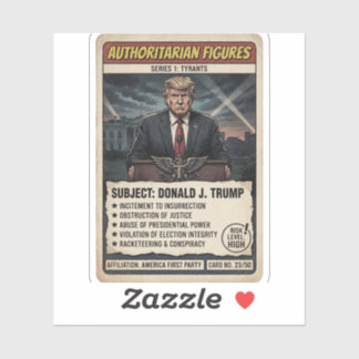 Authoritarian Government Trading Cards Sticker