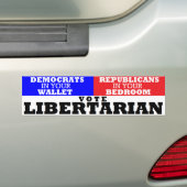 Authoritarian Wallet & Bedroom-Vote Libertarian Bumper Sticker | Zazzle