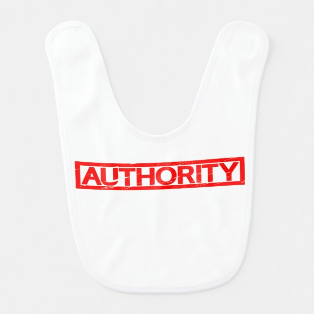 Authority Stamp Baby Bib (Front)