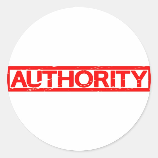 Authority Stamp Classic Round Sticker (Front)