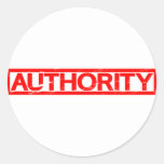 Authority Stamp Classic Round Sticker