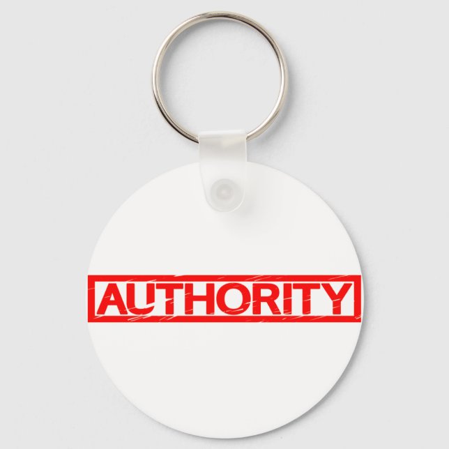 Authority Stamp Keychain (Front)