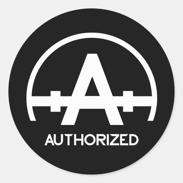 Authorized Apparel Logo Sticker (Front)