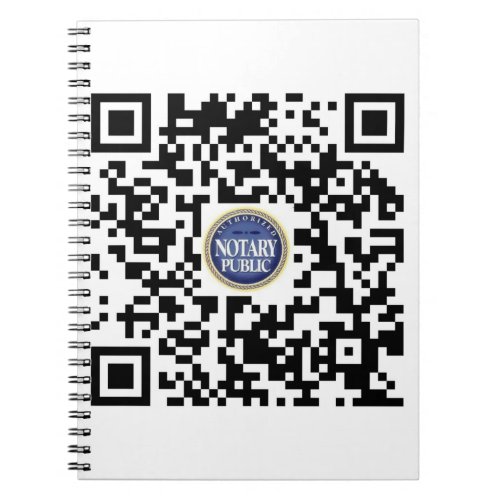 Authorized Notary Public qr_code Notebook