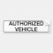 Authorized Vehicle
