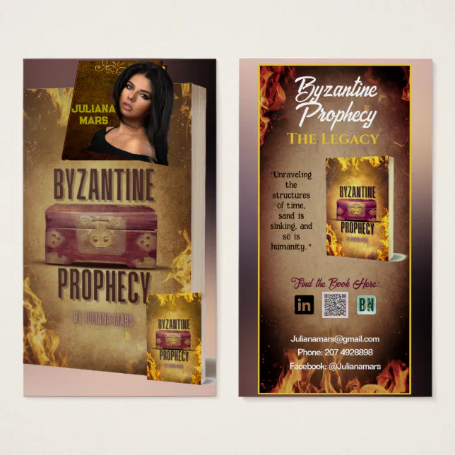 Author's Book Promotional Material Profile Cards | Zazzle