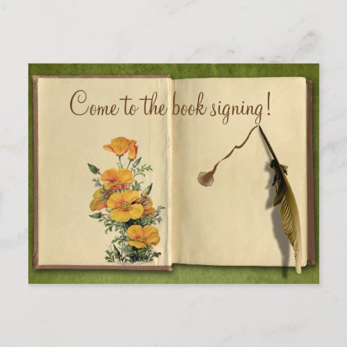 Authors Book Signing Event Promo Postcard