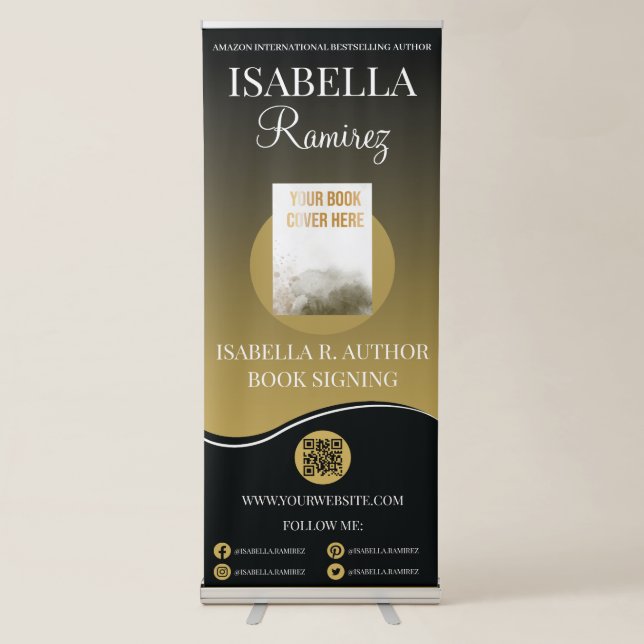 Author's Book Signing & Launch Event Promotion Retractable Banner (Front)