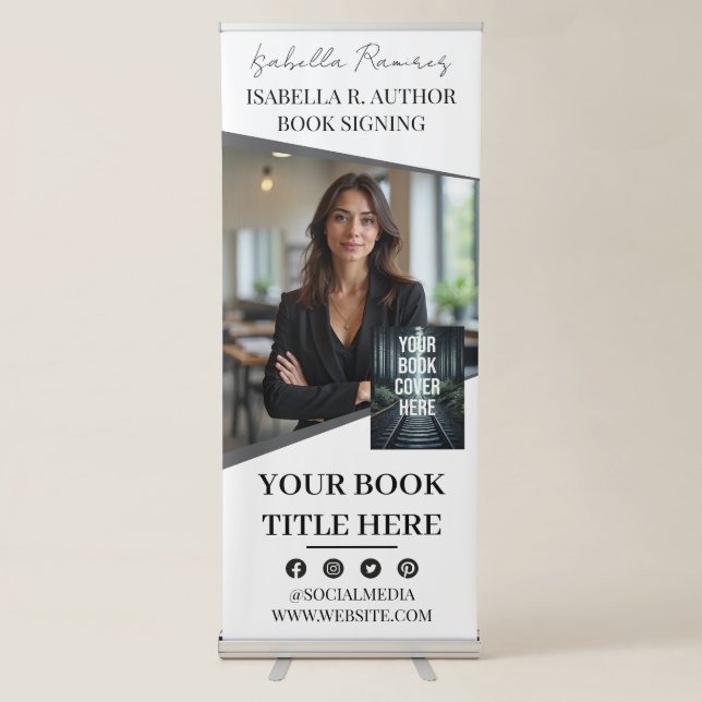 Author's Book Signing & Launch Event Promotion Retractable Banner (Front)