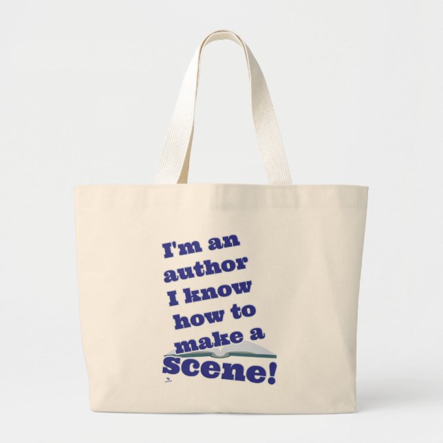 Authors Can Make a Scene Epic Novel Logo Large Tote Bag (Front)