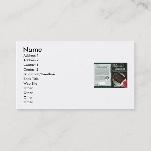 Author's choice business card templates