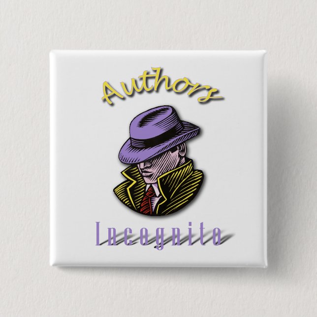 Authors Incognito Square Button (Front)