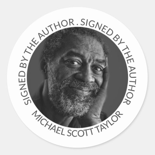 Authors Photo Signed by the Author Book Signing Classic Round Sticker