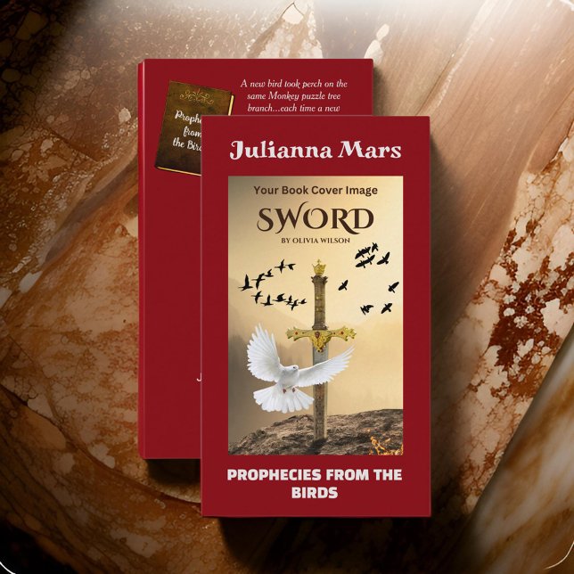  Author's Promotional Material Burgundy Business Card (Creator Uploaded)