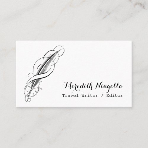 Authors Quill Writer Editor Essayist  Business Card