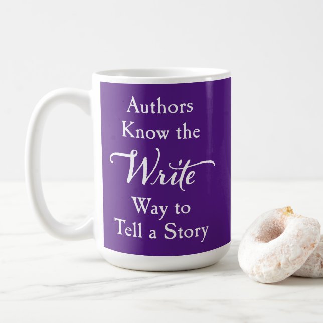 Authors Write Way Script Mug (With Donut)