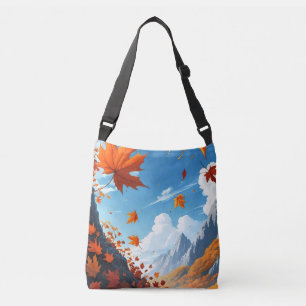 Authumn leaves orange crossbody bag