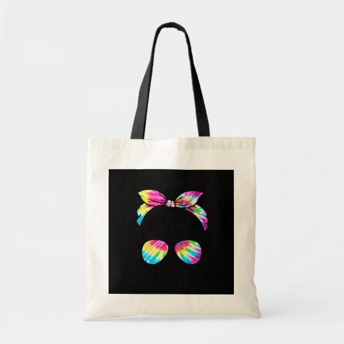 Autie Aunt Life Messy Bun Tie Dye Girl Mothers Tote Bag