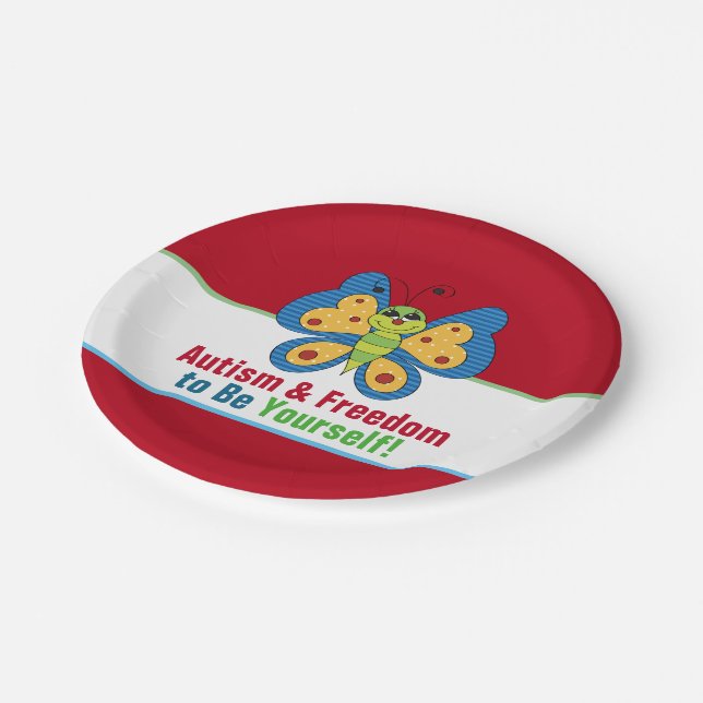 Autism  7" Paper Plates (Angled)