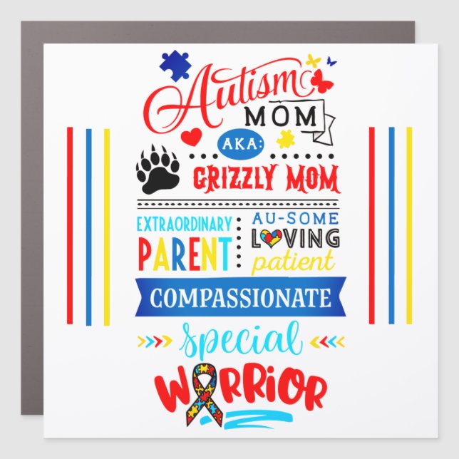 Autism - 7" x 7" Square Car Magnet (Front)