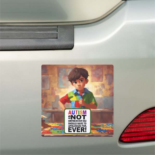 Autism - 7" x 7" Square Car Magnet (In Situ)