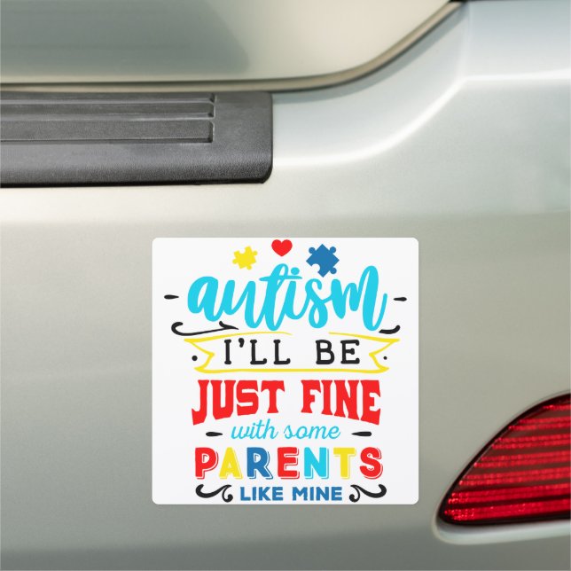 Autism - 7" x 7" Square Car Magnet (In Situ)