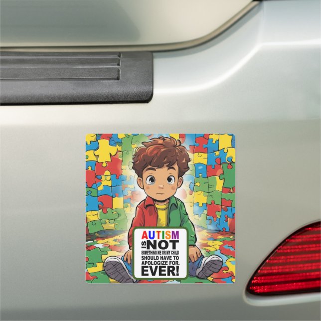 Autism - 7" x 7" Square Car Magnet (In Situ)