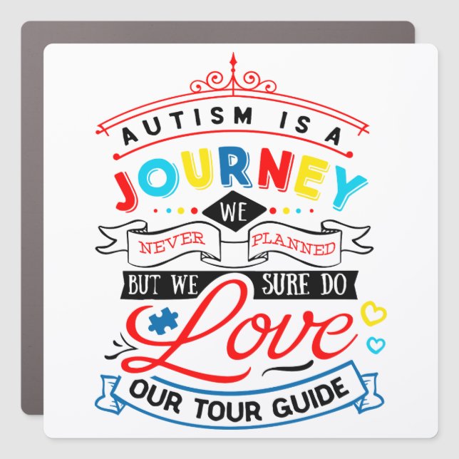 Autism - 7" x 7" Square Car Magnet (Front)