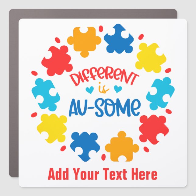 Autism - 7" x 7" Square Car Magnet (Front)