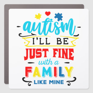 Autism - 7" x 7" Square Car Magnet