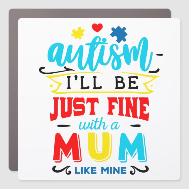 Autism - 7" x 7" Square Car Magnet (Front)