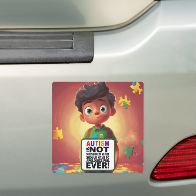 Autism - 7" x 7" Square Car Magnet (In Situ)
