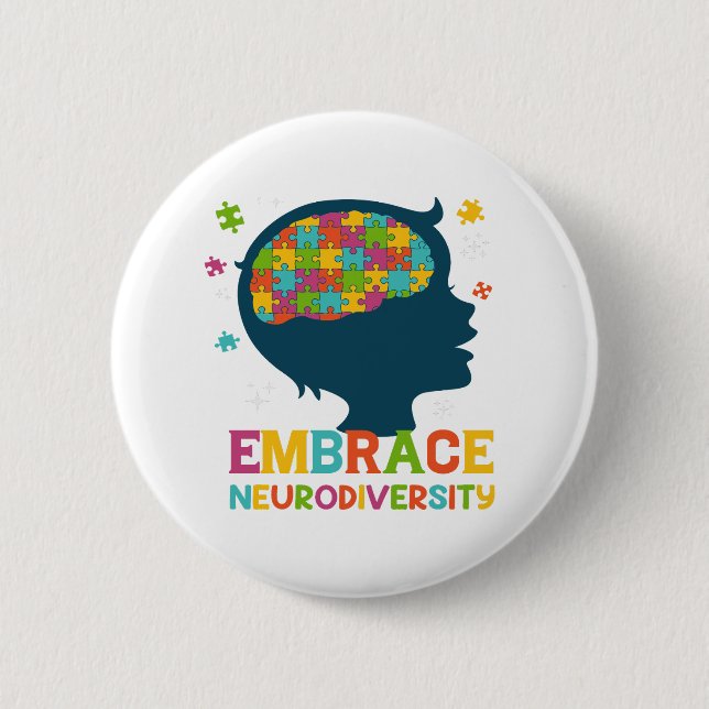 Autism, Aba therapist, Autism awareness, Adhd,  Button (Front)