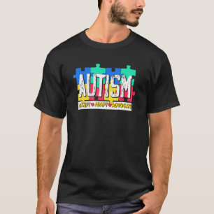 Autism Accept Adapt Advocate Autistic Autism Awa T-Shirt