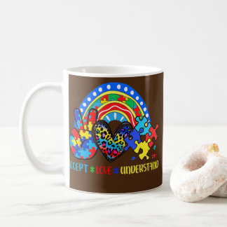 Autism Accept Love Understand Puzzle Pieces Tie Coffee Mug