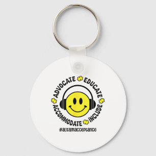 Autism Accept Understand Love Autism Awareness Tea Keychain