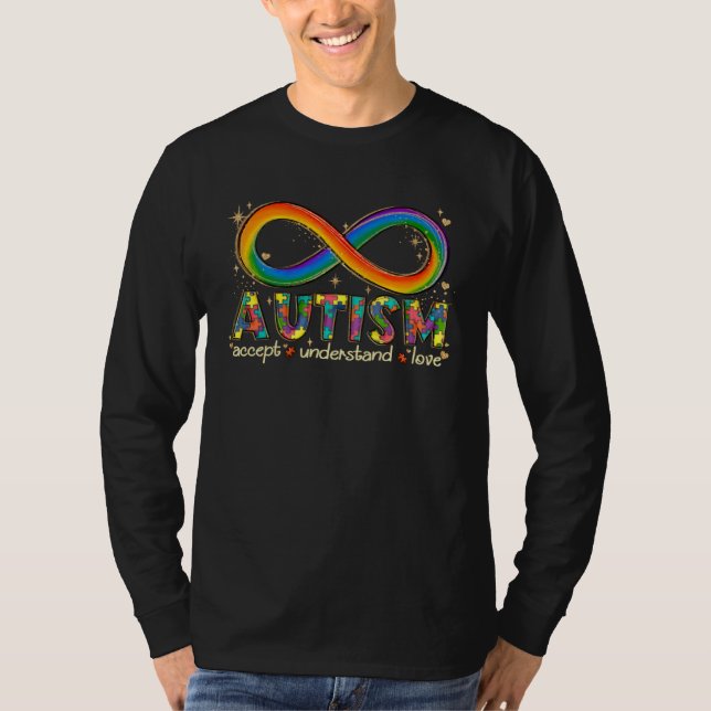 Autism  Accept Understand Love It s Ok Be Differen T-Shirt (Front)