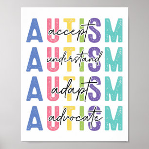 Autism Accept Understand Love  Poster