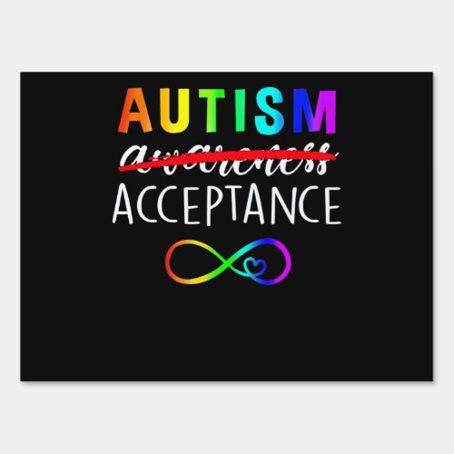 Autism Acceptance ASD Rainbow Infinity Autistic Sign